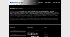 Desktop Screenshot of genesislighting.net